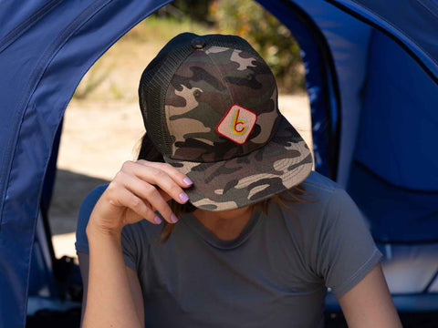 BLUE PATCH PINK PATCH c6 outdoor camo  cap side angle