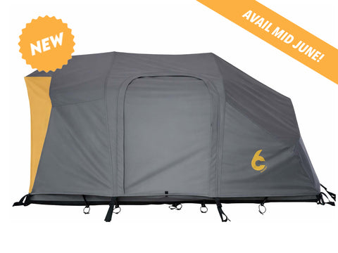 DESERT  rev tent gen 2 closed doors lightest weight modular roof top tent can be pitched on ground too
