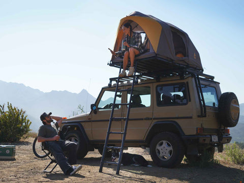 DESERT Rev Roof Top Tent open lightest most comfortable roof top tent in the world