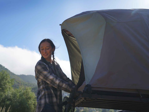 FOREST Rev Roof Top Tent open lightest most comfortable roof top tent in the world