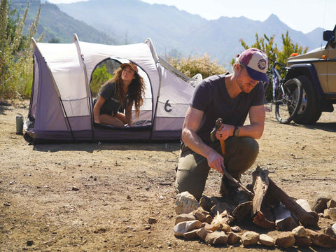 FOREST DESERT SURF inner ground tent rev gen 2 best all around 4 season 2 person tent with thick real built in mattress  