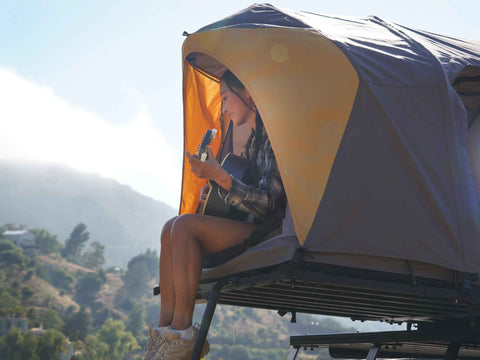 DESERT Rev Roof Top Tent open lightest most comfortable roof top tent in the world